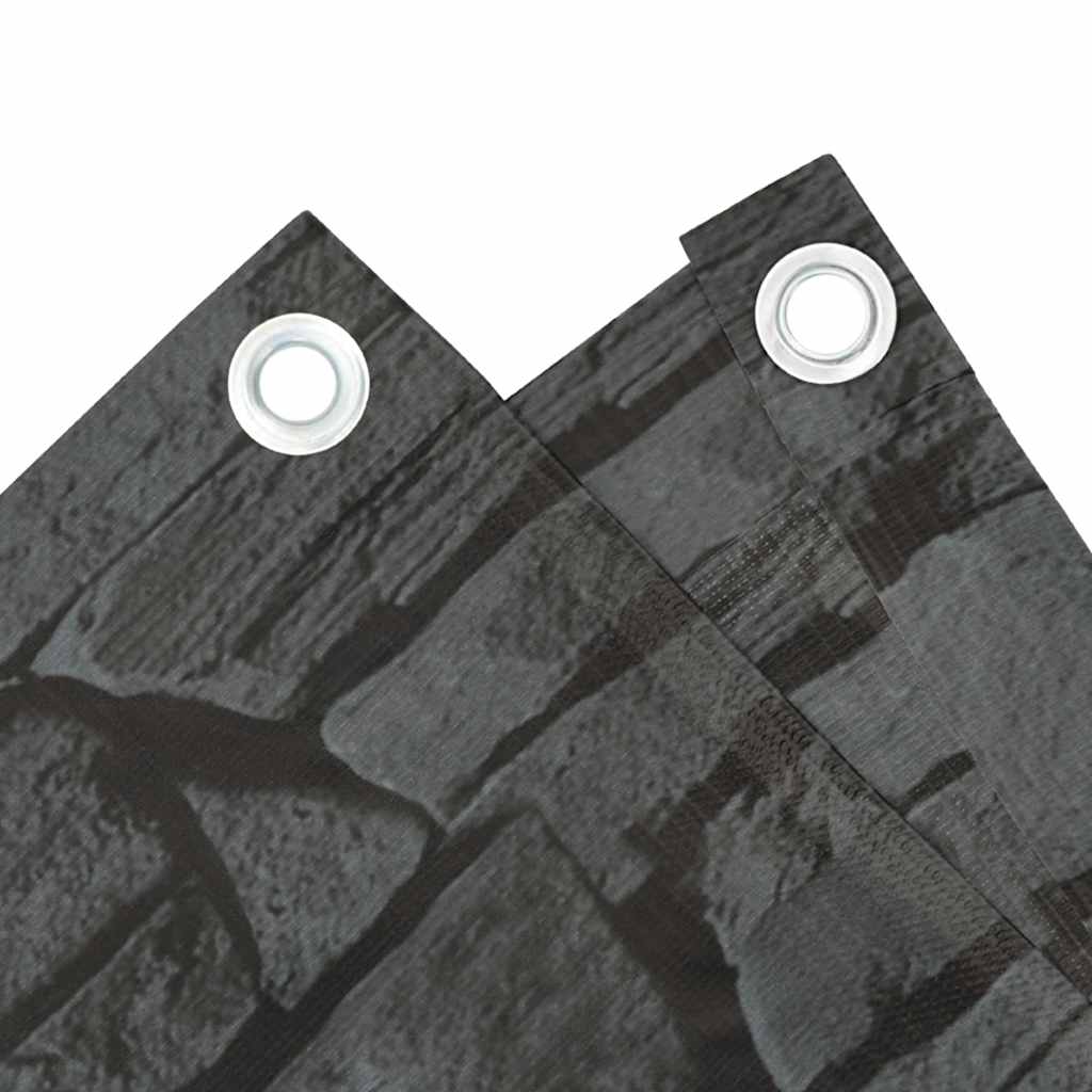 Paravento da Balcone con Aspetto Pietra Grigio 400x120 cm PVC 4005525