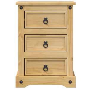 Comodino Corona 45x35x64 cm in Legno Massello di Pino 4005656