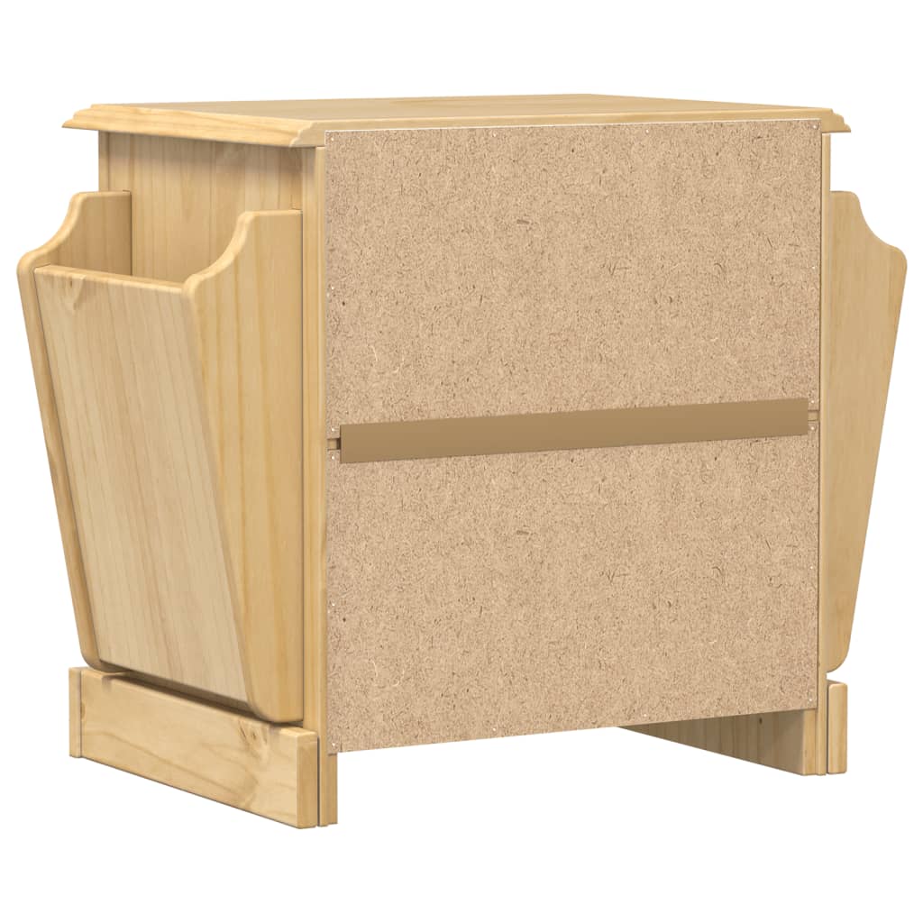 Comodino Corona 45x35x47,5 cm in Legno Massello di Pino 4005657