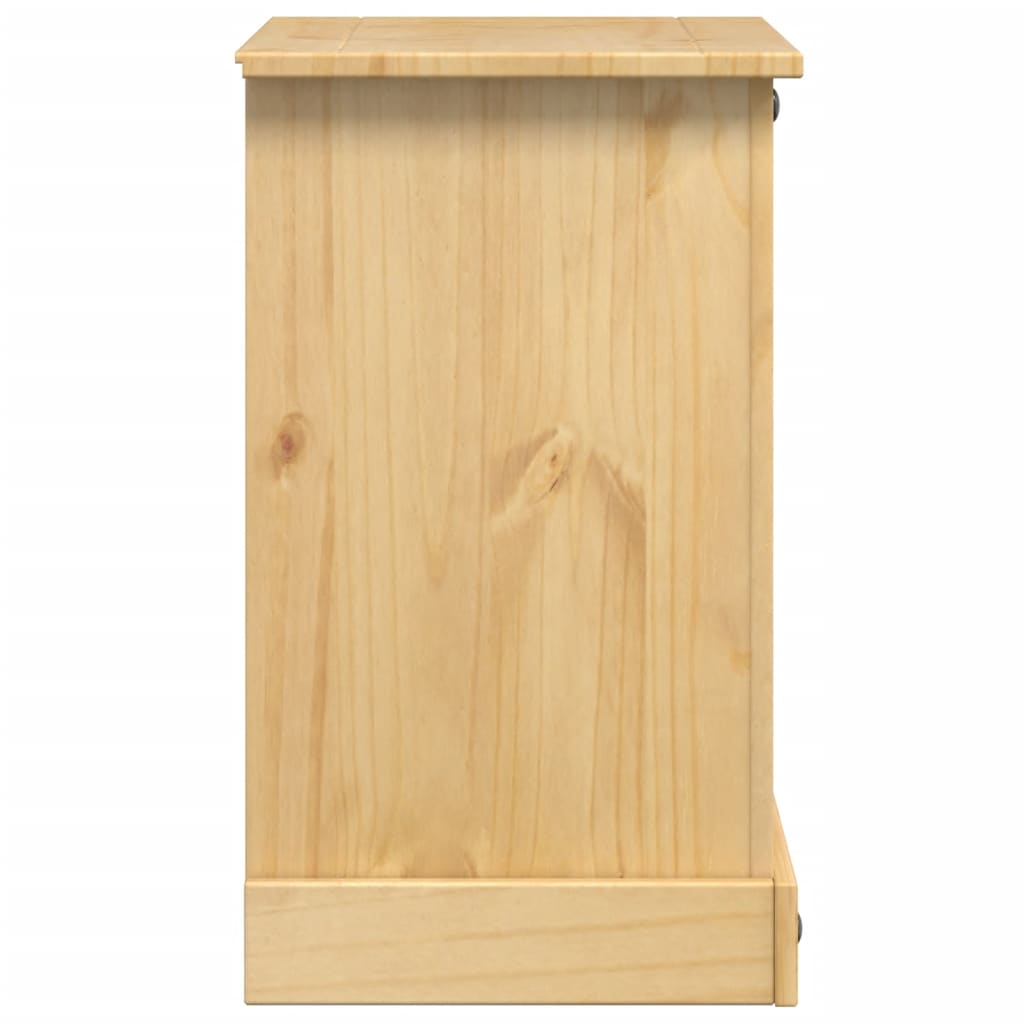 Comodino Corona 53x39x66 cm in Legno Massello di Pino 4005659