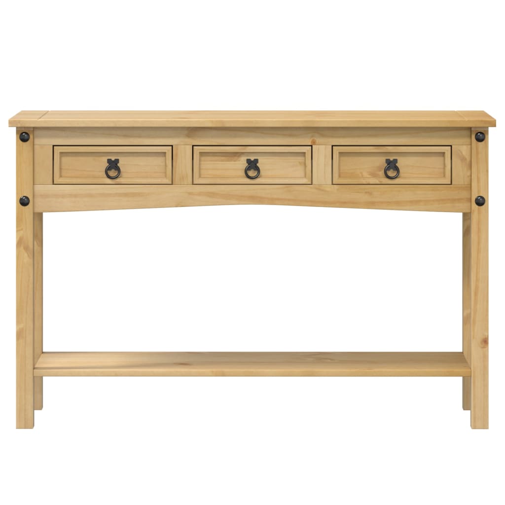 Tavolino Consolle Corona 114x34,5x73 cm Legno Massello di Pino