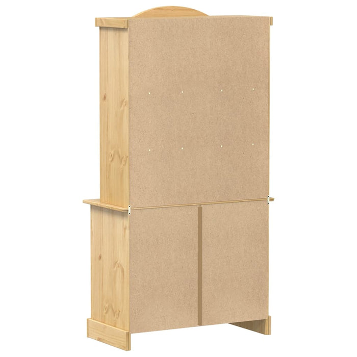 Vetrina Corona 100x48,5x179 cm in Legno Massello di Pino 4005681