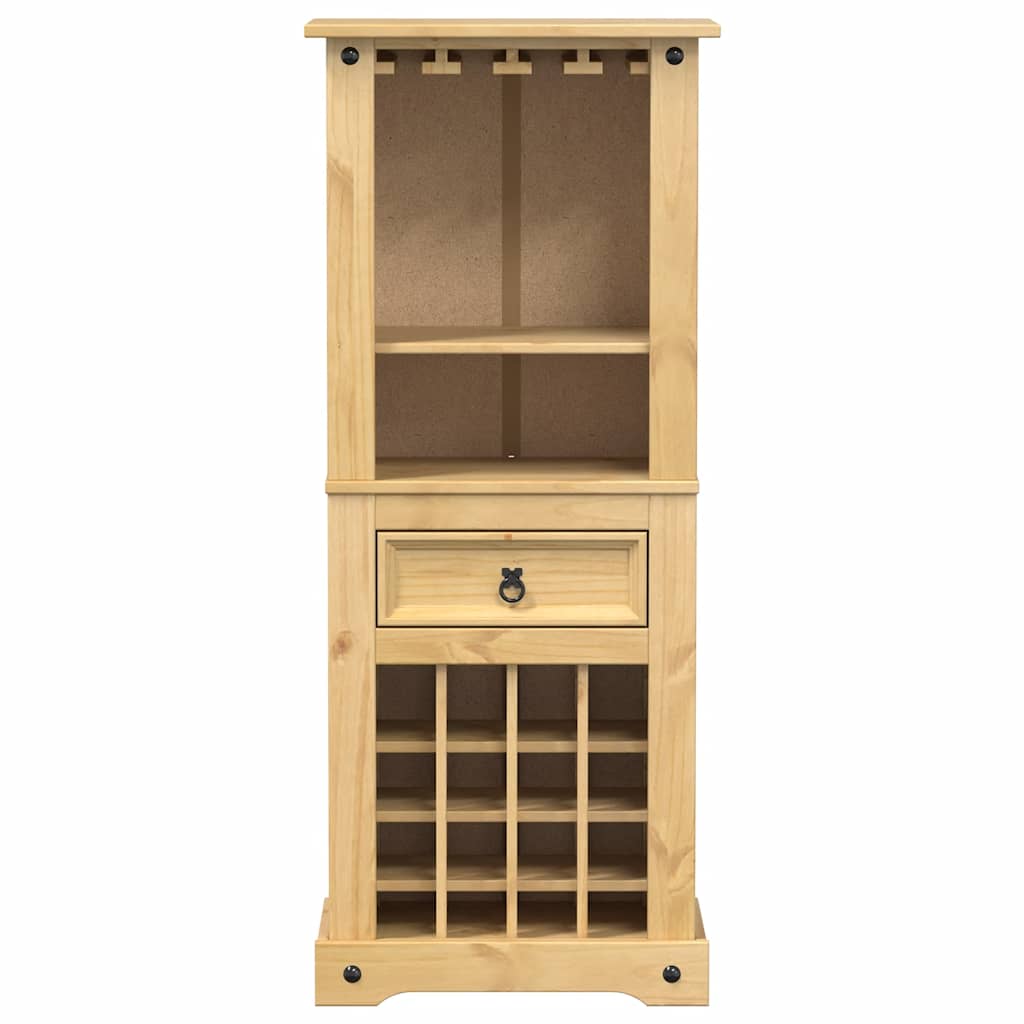 Portabottiglie Vino Corona 56x35x134,5cm Legno Massello di Pino 4005686