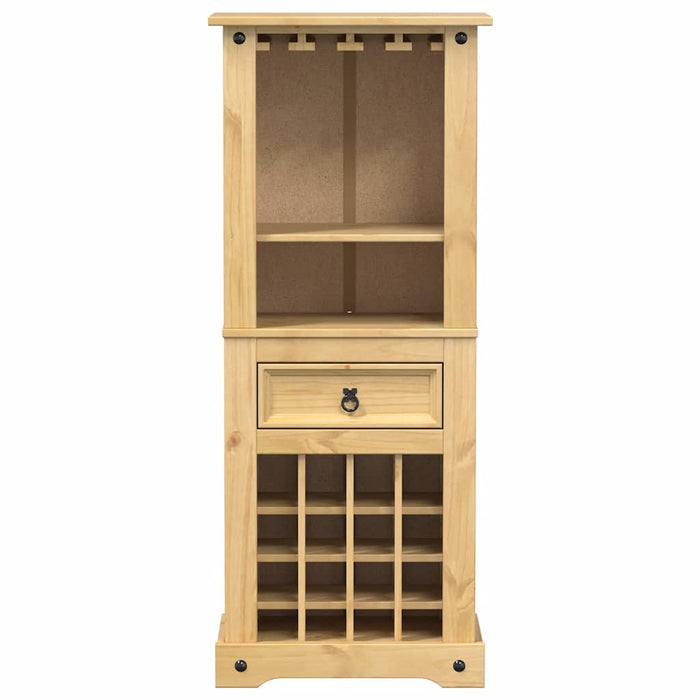 Portabottiglie Vino Corona 56x35x134,5cm Legno Massello di Pino 4005686