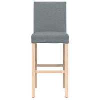Sedie da Bar 2 pz in Legno Massello di Hevea e Tessuto 4006189