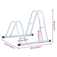 Supporto per 2 Bici da Pavimento Autoportante Acciaio Zincato