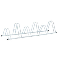 Supporto per 6 Bici da Pavimento Autoportante Acciaio Zincato