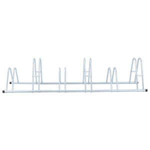 Supporto per 6 Bici da Pavimento Autoportante Acciaio Zincato