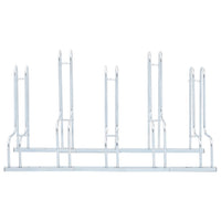 Supporto per 5 Bici da Pavimento Autoportante Acciaio Zincato