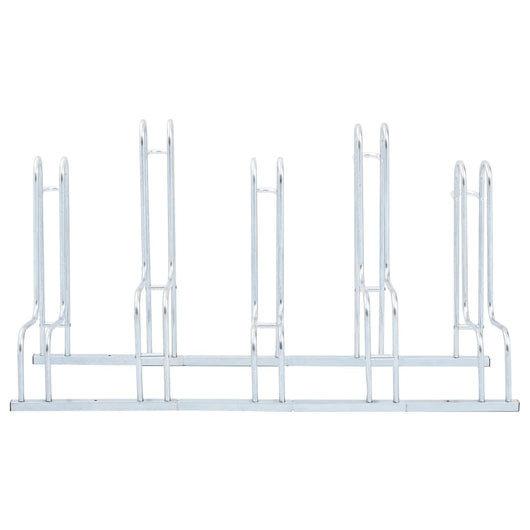 Supporto per 5 Bici da Pavimento Autoportante Acciaio Zincato 4005571