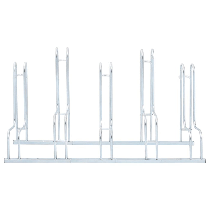 Supporto per 5 Bici da Pavimento Autoportante Acciaio Zincato 4005571