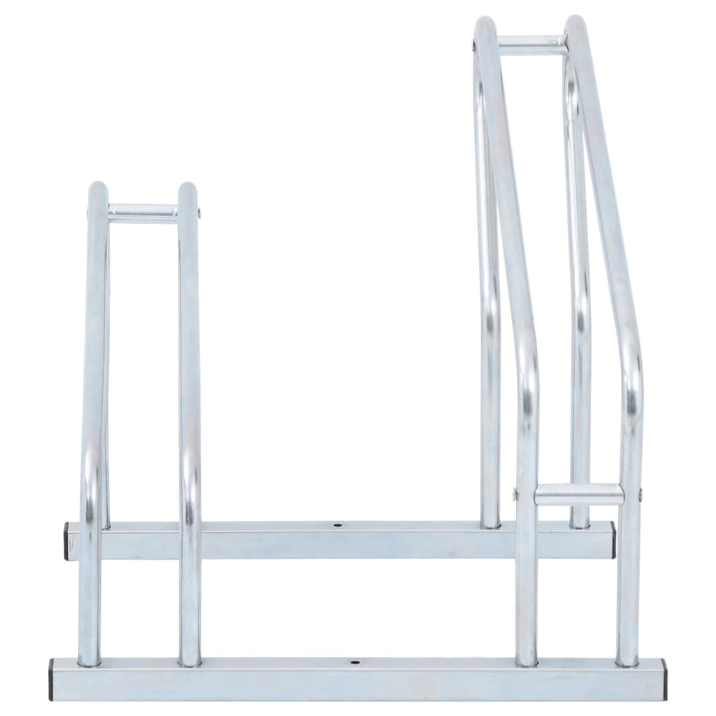 Supporto per 2 Bici da Pavimento Autoportante Acciaio Zincato 4005573
