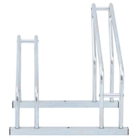 Supporto per 2 Bici da Pavimento Autoportante Acciaio Zincato 4005573