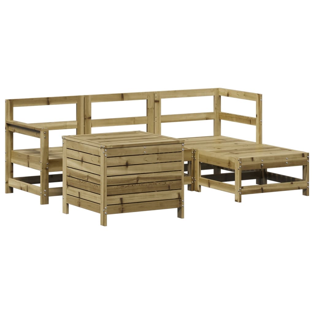 Set Divani da Giardino 5 pz in Legno Impregnato di Pinocod mxl 116731