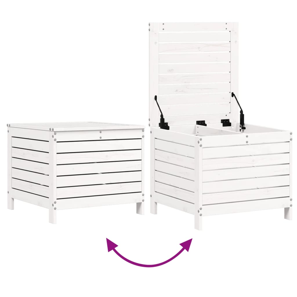 Set Salotto da Giardino 5 pz Bianco in Legno Massello di Pino 3250505