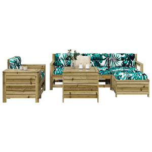 Set Divani da Giardino 7 pz in Legno Impregnato di Pinocod mxl 92932