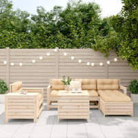Set Divani da Giardino 7 pz in Legno Massello di Pino 3250548
