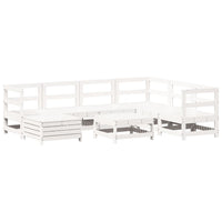 Set Divani da Giardino 8 pz in Legno Massello di Pino Bianco 3250557