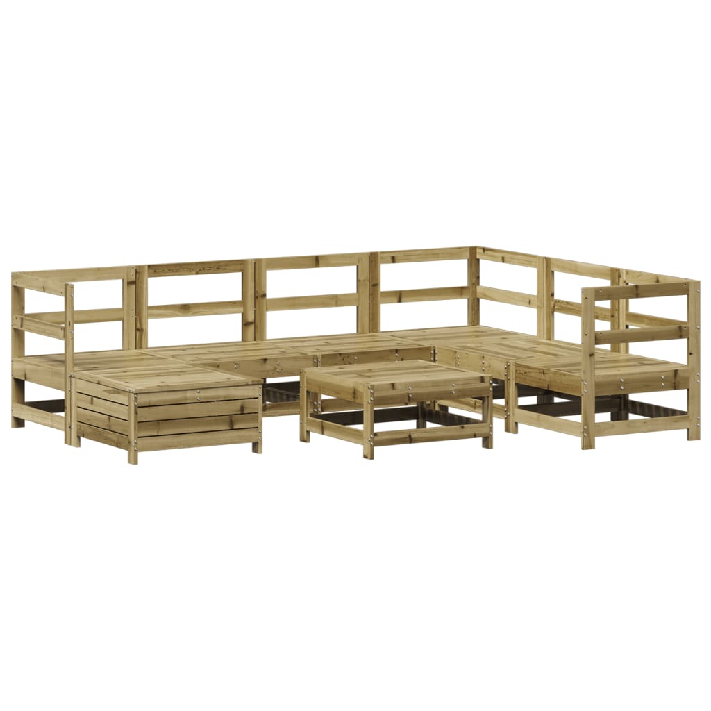 Set Divani da Giardino 8 pz in Legno Impregnato di Pino