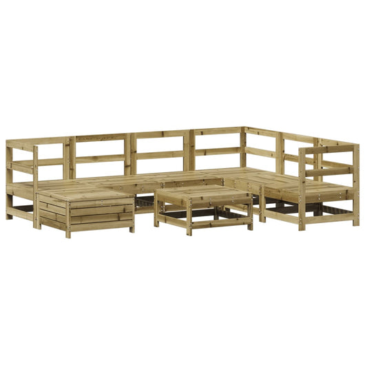 Set Divani da Giardino 8 pz in Legno Impregnato di Pino