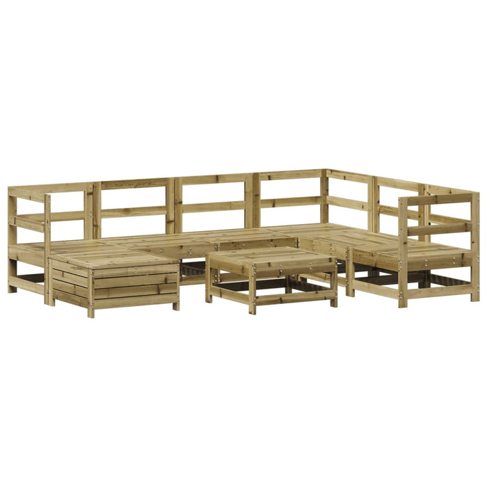 Set Divani da Giardino 8 pz in Legno Impregnato di Pino
