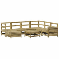Set Divani da Giardino 8 pz in Legno Impregnato di Pino