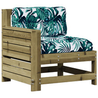 Set Divani da Giardino 8pz con Cuscini Legno Impregnato di Pino