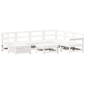 Set Divani da Giardino 8 pz in Legno Massello di Pino Bianco 3250573