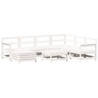 Set Divani da Giardino 8 pz in Legno Massello di Pino Bianco 3250581