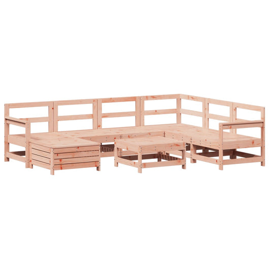 Set Divani da Giardino 8 pz in Legno Massello Abete Douglas
