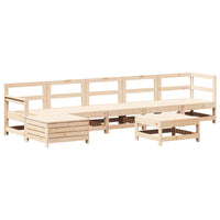 Set Salotto da Giardino 7 pz in Legno Massello di Pino