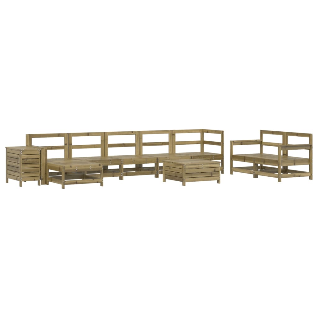 Set Divani da Giardino 10 pz in Legno Impregnato di Pinocod mxl 116740
