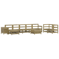 Set Divani da Giardino 10 pz in Legno Impregnato di Pino