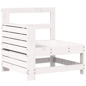 Set Divani da Giardino 10 pz Bianco in Legno Massello di Pino 3250665