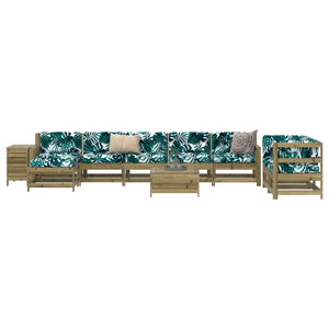 Set Divani da Giardino 10 pz in Legno Impregnato di Pino 3250667