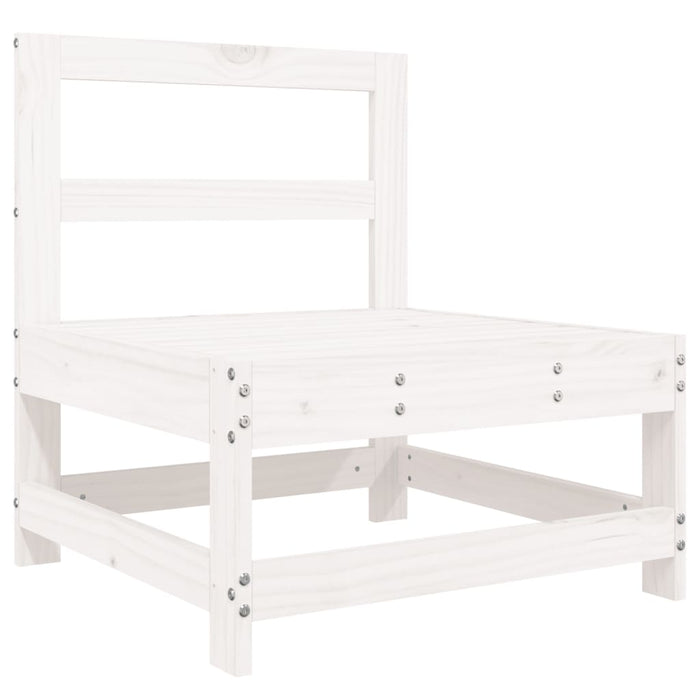 Set Divani da Giardino 10 pz Bianco in Legno Massello di Pino 3250677