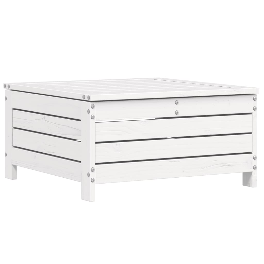 Set Divani da Giardino 10 pz Bianco in Legno Massello di Pino 3250677