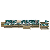 Set Divani da Giardino 10 pz in Legno Impregnato di Pino 3250679