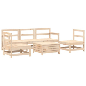 Set Divani da Giardino 6 pz in Legno Massello di Pino 3250744