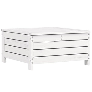 Set Divani da Giardino 3 pz Bianco in Legno Massello di Pino