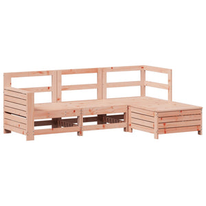 Set Divani da Giardino 4 pz in Legno Massello Abete Douglas
