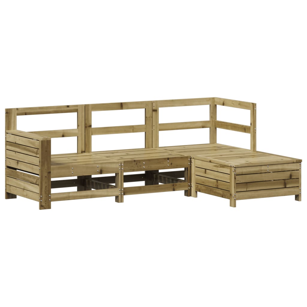 Set Divani da Giardino 4 pz in Legno Impregnato di Pino 3250771