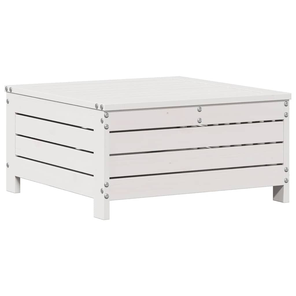 vidaXL Set Salotto Giardino 4pz con Cuscini Bianco Legno Massello Pino