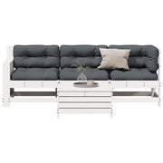 vidaXL Set Salotto Giardino 4pz con Cuscini Bianco Legno Massello Pino