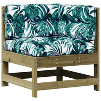 Set Divani da Giardino 4pz con Cuscini Legno Impregnato di Pino