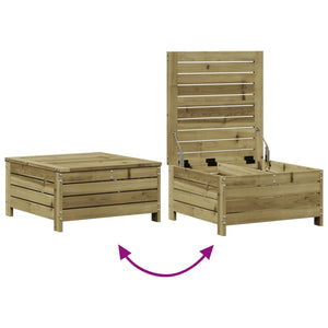 Set Divani da Giardino 4pz con Cuscini Legno Impregnato di Pino