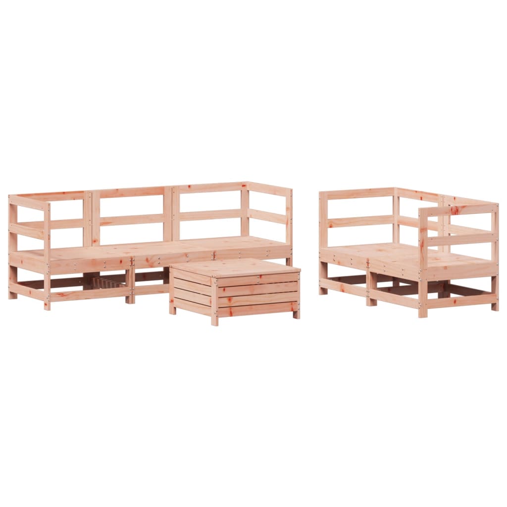 Set Divani da Giardino 6 pz in Legno Massello Abete Douglas