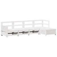Set Salotto da Giardino 5 pz Bianco in Legno Massello di Pino 3250829