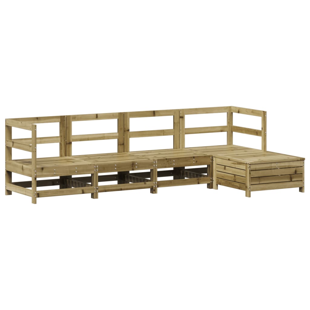 Set Divani da Giardino 5 pz in Legno Impregnato di Pino 3250839