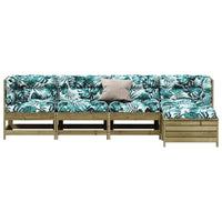 Set Divani da Giardino 5pz con Cuscini Legno Impregnato di Pino 3250843